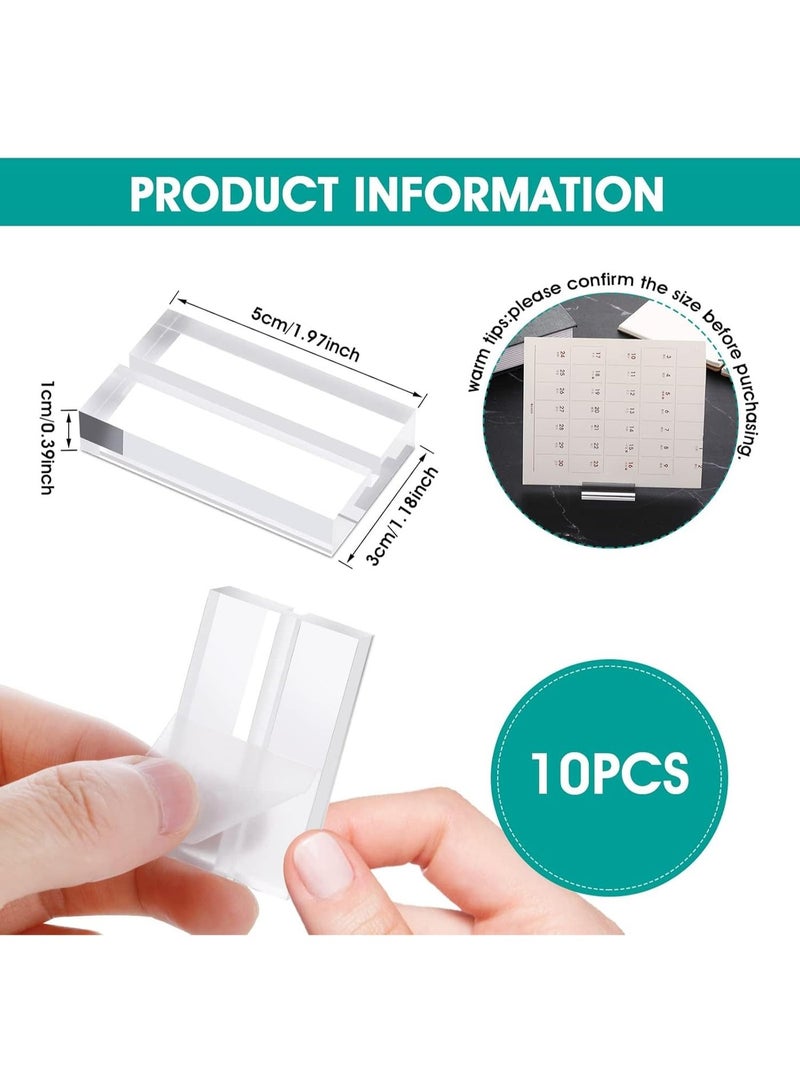 ChicAbode Clear Acrylic Sign Display Holders, 10 Pcs Table Numbers Slot Stand, Clear Place Card Holders, Wedding Sign Holders, Slot Table Numbers Display Stands for Numbers Photos Office Menu Meeting - Image 2
